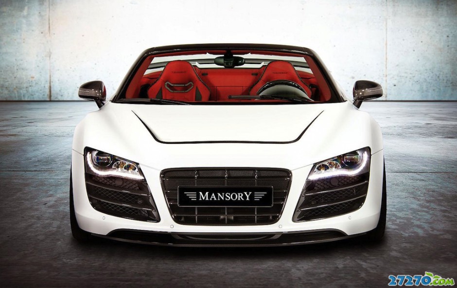 点击大图看下一张：Mansory改装版奥迪R8 V10 Spyder亮相