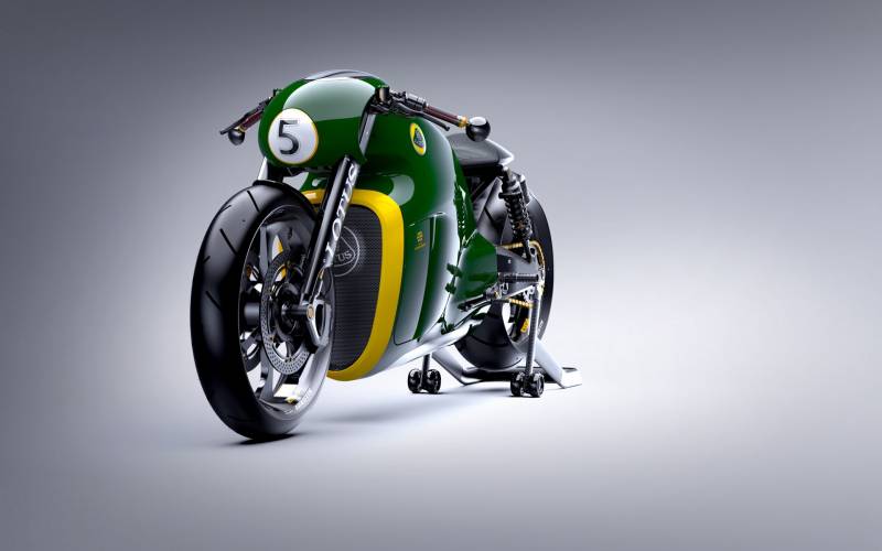 点击大图看下一张：Lotus莲花C-01个性时尚摩托车首次亮相