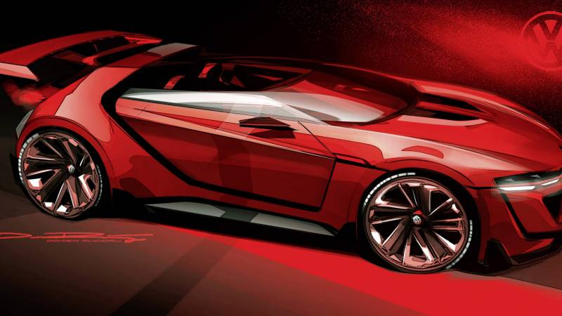 点击大图看下一张：外观酷炫的大众GTI Roadster概念车高清图片