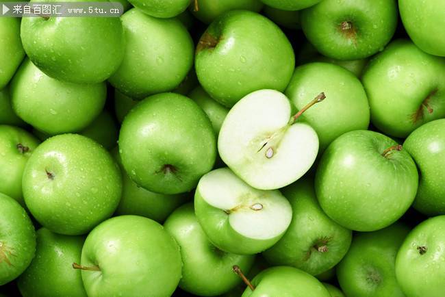 点击大图看下一张：小清新青苹果超清摄影图片