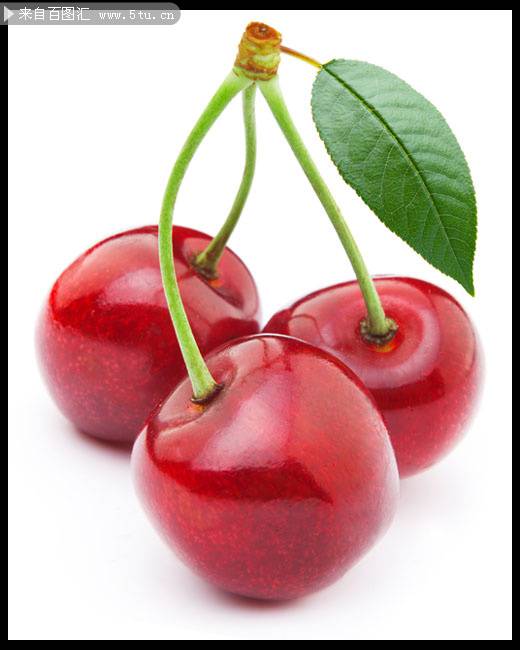 点击大图看下一张：香甜多汁的玛瑙红樱桃图片
