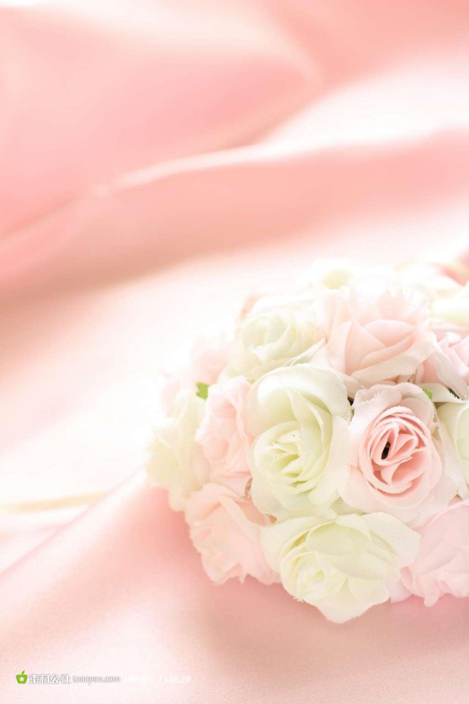 点击大图看下一张：鲜花图片大全粉色布艺花束素材