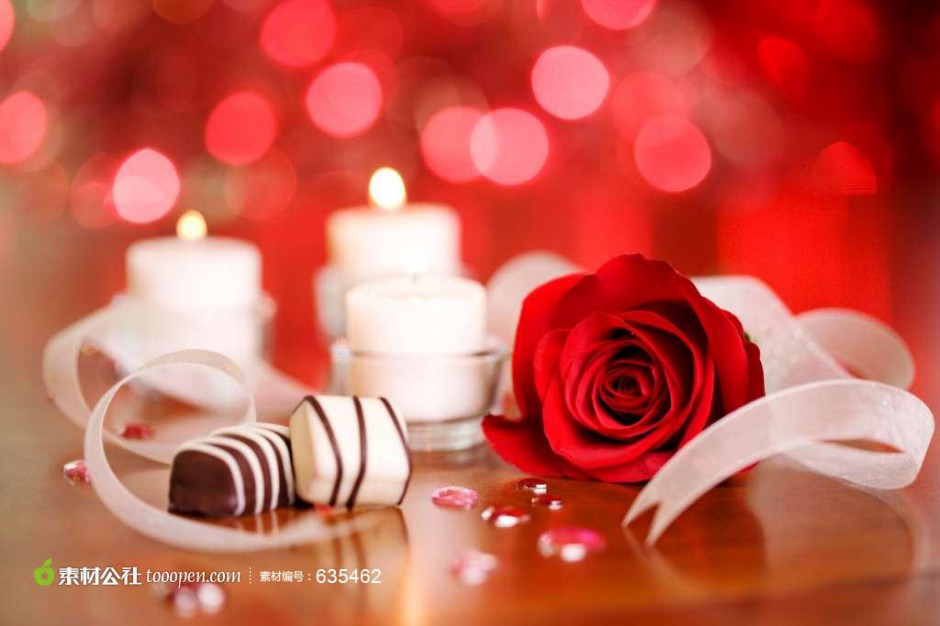点击大图看下一张：情人节巧克力玫瑰花浪漫唯美主题美图