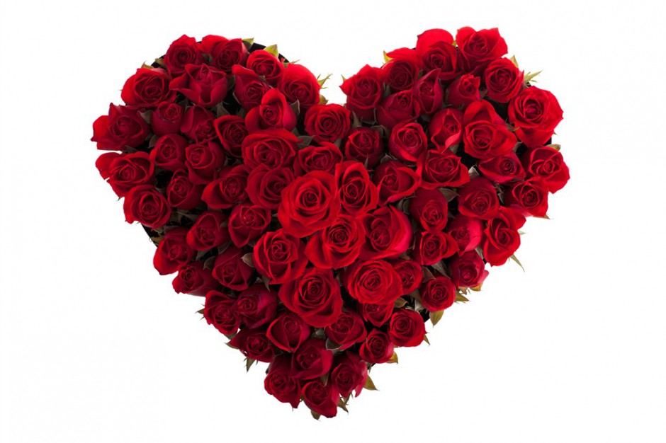 点击大图看下一张：浪漫七夕心形玫瑰花图片欣赏
