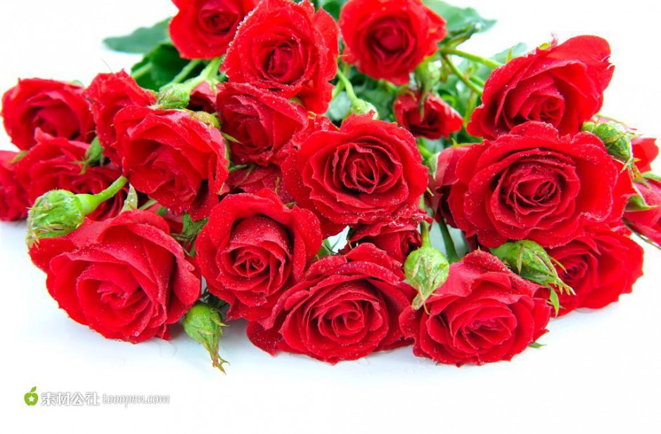 点击大图看下一张：浪漫红红火火的玫瑰花束