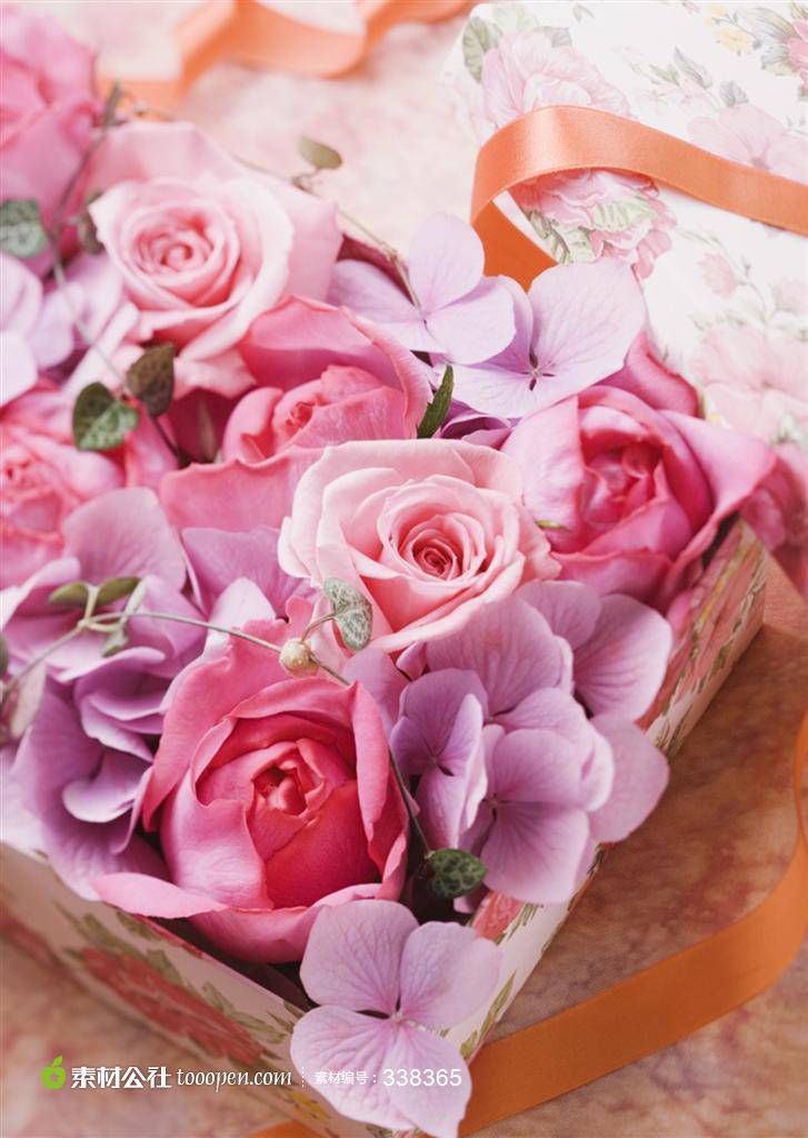点击大图看下一张：鲜花图片大全玫瑰花束浪漫素雅