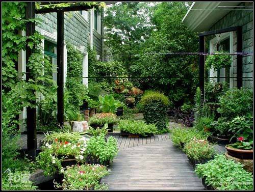 点击大图看下一张：小庭院花园装修设计图片
