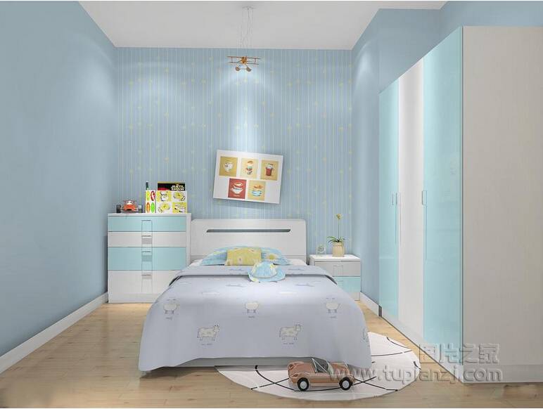 点击大图看下一张：趣味舒适的儿童房装修效果图赏析