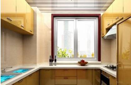 点击大图看下一张：小户型厨房装修混搭设计美观实用