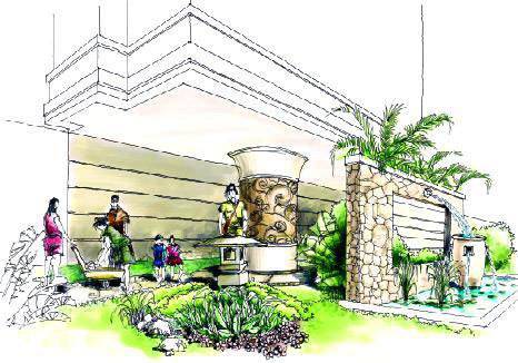 点击大图看下一张：现代化室外花园装修设计图