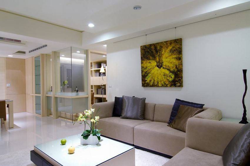 点击大图看下一张:现代时尚客厅效果图明亮简约