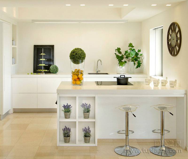 点击大图看下一张：现代简约厨房装修图精致整洁