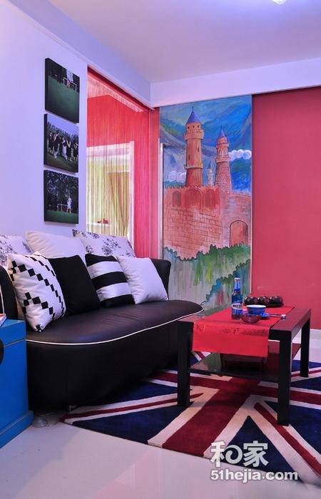 点击大图看下一张：8万打造清新简约宜家风格婚房图片