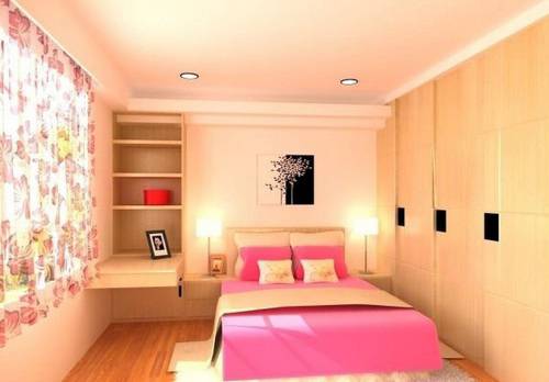 点击大图看下一张：简欧风格营造温馨小卧室装修效果图