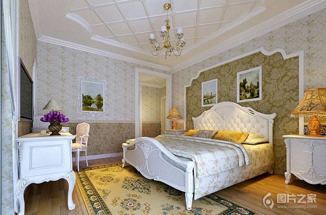 点击大图看下一张：大气欧式卧室装修效果图欣赏