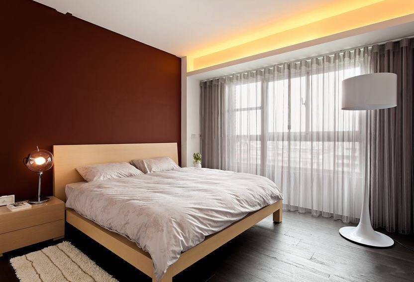 点击大图看下一张：现代简约卧室明亮温馨装修效果图欣赏