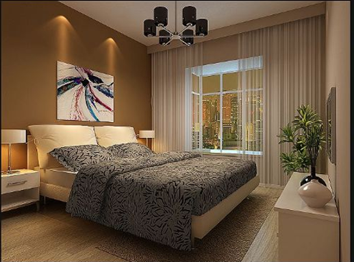 点击大图看下一张：新中式卧室装修效果图大气复古