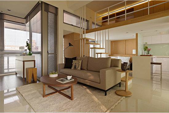 点击大图看下一张：线条打造的舒适公寓设计风格图片赏析