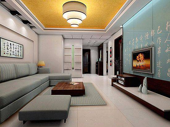 点击大图看下一张：中式别墅客厅装修效果图大气奢华