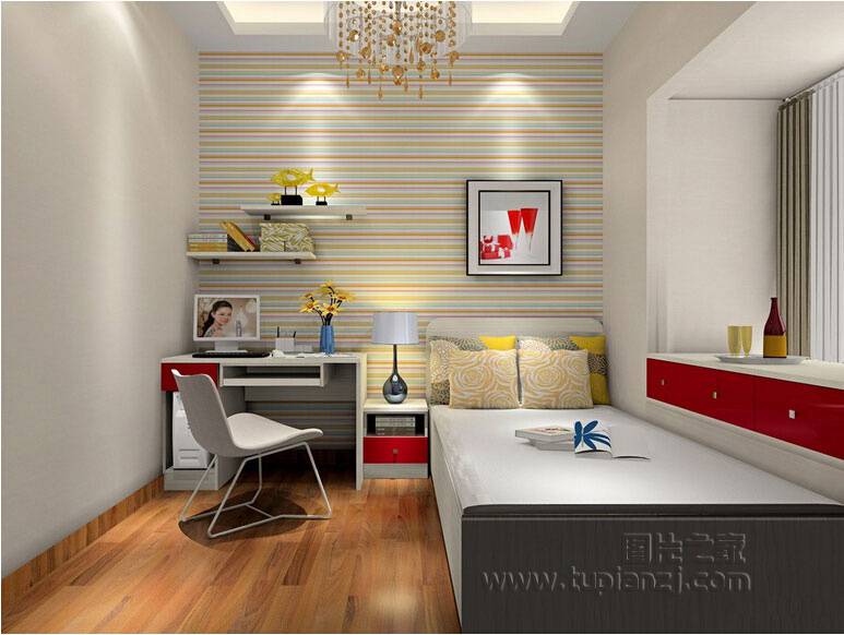 点击大图看下一张：新中式时尚卧室设计装修风格效果图