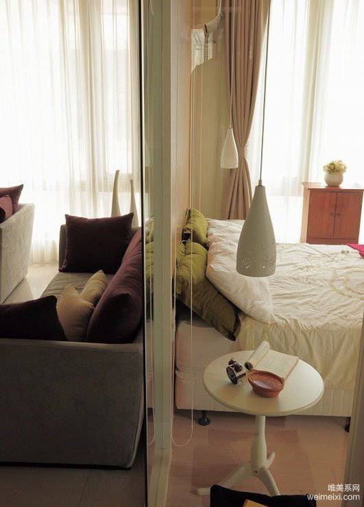 点击大图看下一张：小户型公寓装修实例休闲舒适