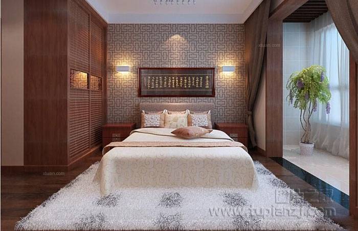 点击大图看下一张：奢华欧式卧室装修效果图