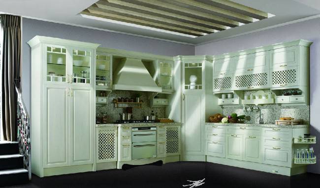 点击大图看下一张：大户型欧式厨房装修效果图集锦