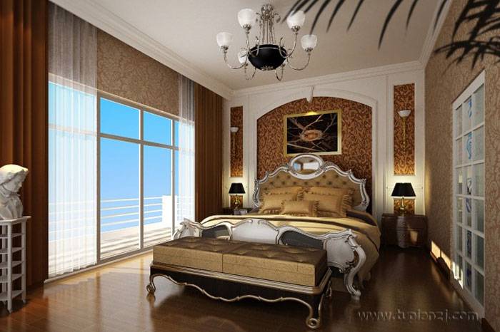 点击大图看下一张：卧室温馨地中海装修效果图分享