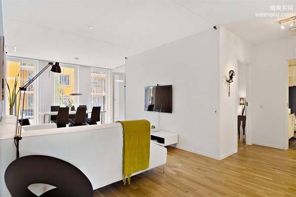 点击大图看下一张：复式小公寓清新简约装修效果图敞亮优雅