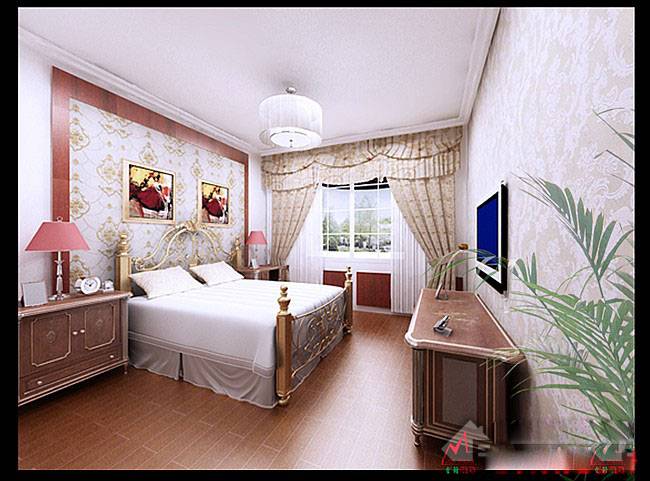点击大图看下一张：30平主卧室欧式装修设计奢华精致