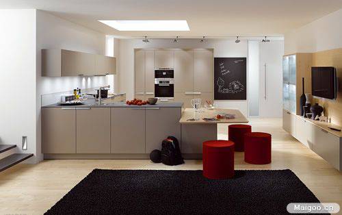 点击大图看下一张：小复式厨房现代装修效果图时尚精致