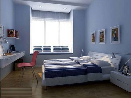点击大图看下一张：简约温馨卧室现代设计效果图