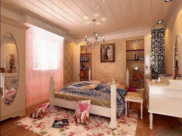 点击大图看下一张：唯美温馨的卧室装修效果图欣赏