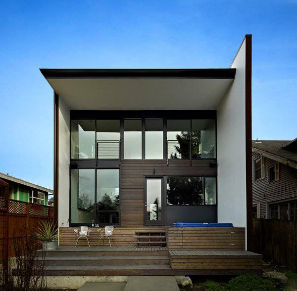 点击大图看下一张：现代豪华西雅图住宅设计效果图
