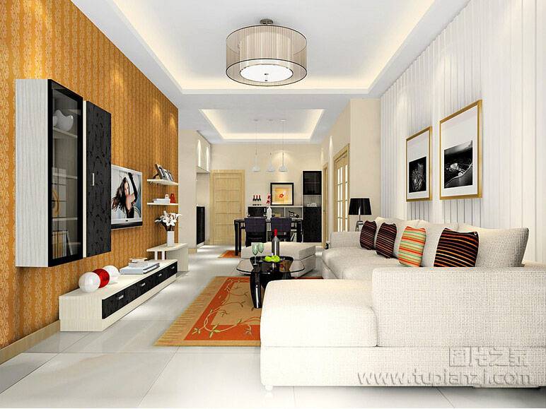 点击大图看下一张：客厅现代设计风格独特简明