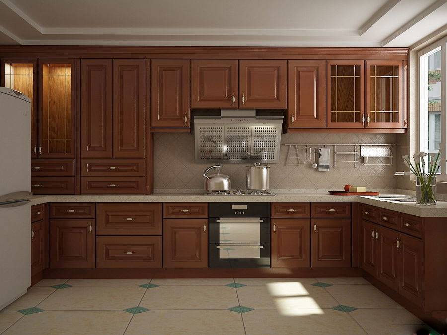 点击大图看下一张：大户型敞开式厨房现代风格装修图