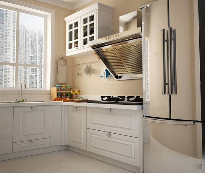 点击大图看下一张：小户型厨房装修案例简洁时尚