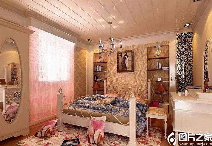 点击大图看下一张：古典欧式卧室装修效果图片赏析