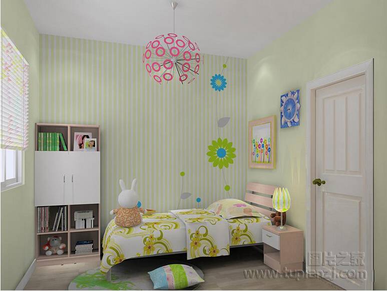 点击大图看下一张：精美舒适的儿童房装修效果图