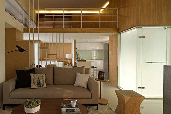 点击大图看下一张：线条打造的舒适公寓设计风格图片赏析