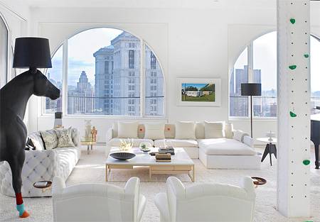 点击大图看下一张：简约明亮现代公寓唯美装修效果图
