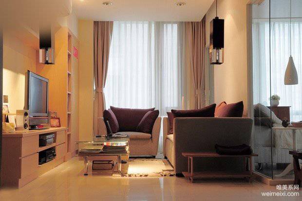 点击大图看下一张：小户型公寓装修实例休闲舒适