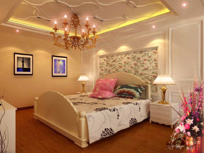 点击大图看下一张：卧室现代装修风格精美温馨