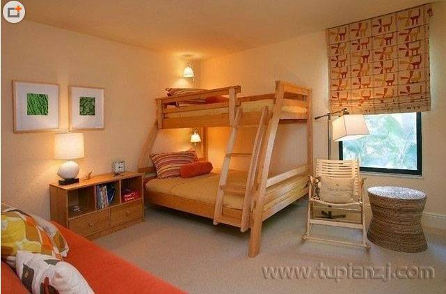 点击大图看下一张：小户型儿童卧室现代简约装修图