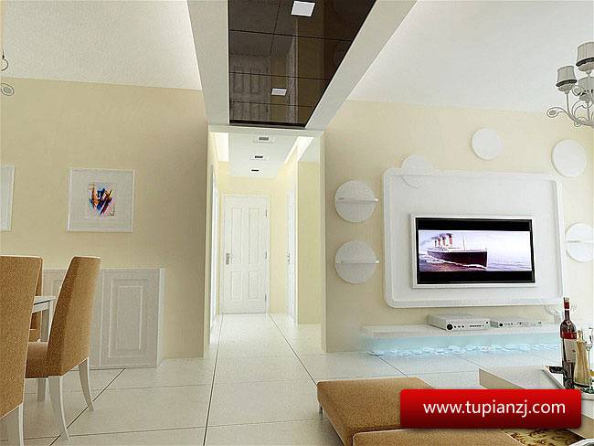 点击大图看下一张:200平四居室简约装修时尚精致