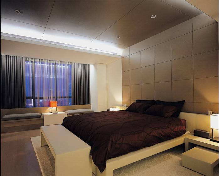 点击大图看下一张：中式大气别墅卧室装修设计效果图片