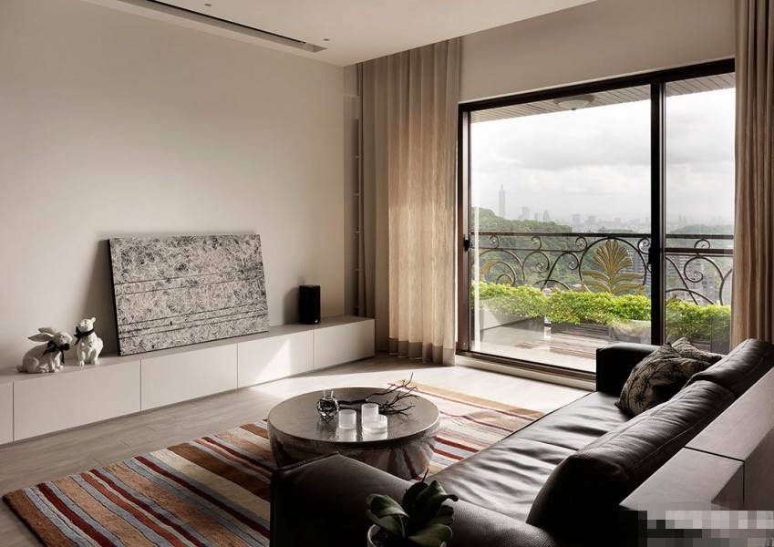 点击大图看下一张：公寓客厅现代风格装修效果图