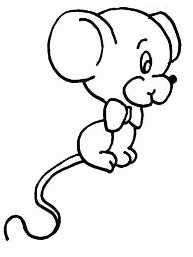 小动物简笔画：卡通小老鼠