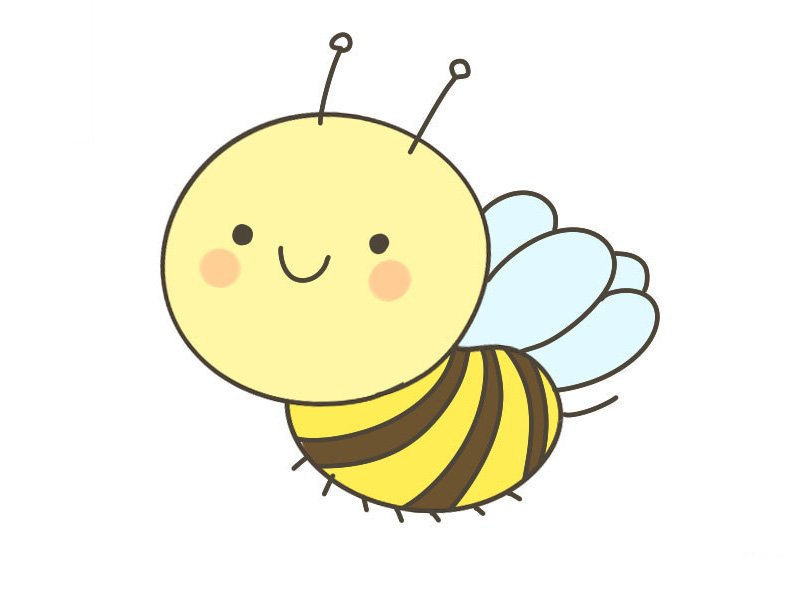 卡通小蜜蜂简笔画