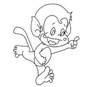 可爱卡通超萌猴子简笔画
